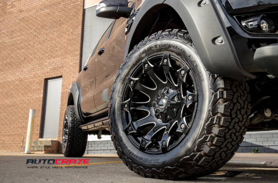 FORD RANGER BATTLE AXE GLOSS BLACK MILLED ACCENTS